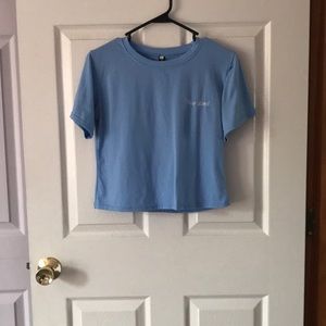Blue Crop Top